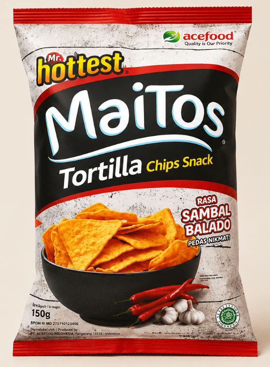 MAITOS CHIPS SAMBAL BALADO 140G