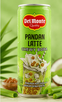 DELMONTE BOBA PANDAN LATTE