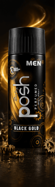 POSH MEN SPRAY COOL BLACK GOLD